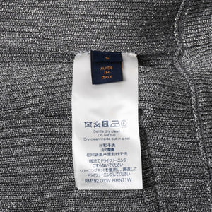 極美品 LOUIS VUITTON ルイヴィトン リブユーティリティベスト RM192 ヴァージル期 Sサイズ 3Dマルチポケット シルバー グレー金具 中古 4a006867