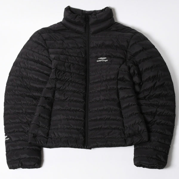 新品同様品 BALENCIAGA バレンシアガ 3B Sports Icon パーファージャケット スキーウェア 2023AW ブラック 773985 TP039 サイズ46 中古 4a006863