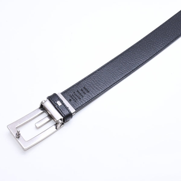 極美品 GUCCI グッチ スクエアG バックル リバーシブル ベルト 626974 サイズ95/38 GGスプリームキャンバス ブラック グレー 中古 4a006641