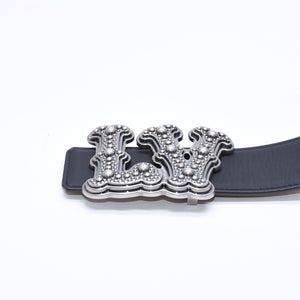 極美品 LOUIS VUITTON ルイヴィトン サンチュール LV ランチ スタッズ 40MM リバーシブル ベルト M8543 サイズ85/34 バイカラー 中古 4a007147