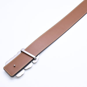 極美品 LOUIS VUITTON ルイヴィトン サンチュール LV ランチ スタッズ 40MM リバーシブル ベルト M8543 サイズ85/34 バイカラー 中古 4a007147