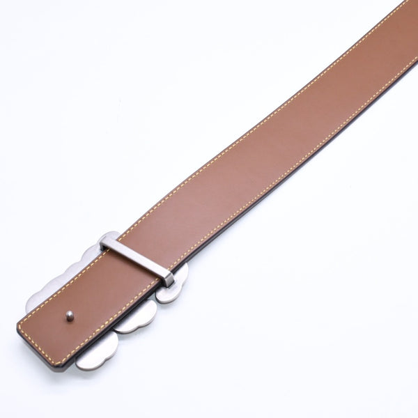 極美品 LOUIS VUITTON ルイヴィトン サンチュール LV ランチ スタッズ 40MM リバーシブル ベルト M8543 サイズ85/34 バイカラー 中古 4a007147