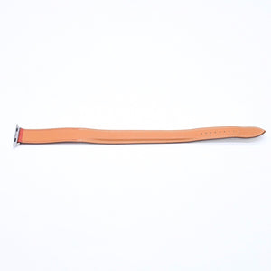 新品同様品 HERMES エルメス Apple Watch アップルウォッチ 40mm バンド ウォッチバンド レザーベルト ドゥブルトゥール レッド グレー シルバー金具 中古 4a006659