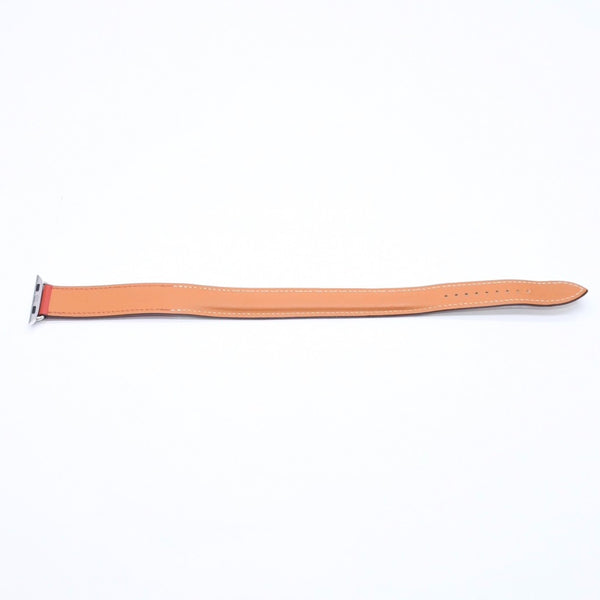 新品同様品 HERMES エルメス Apple Watch アップルウォッチ 40mm バンド ウォッチバンド レザーベルト ドゥブルトゥール レッド グレー シルバー金具 中古 4a006659
