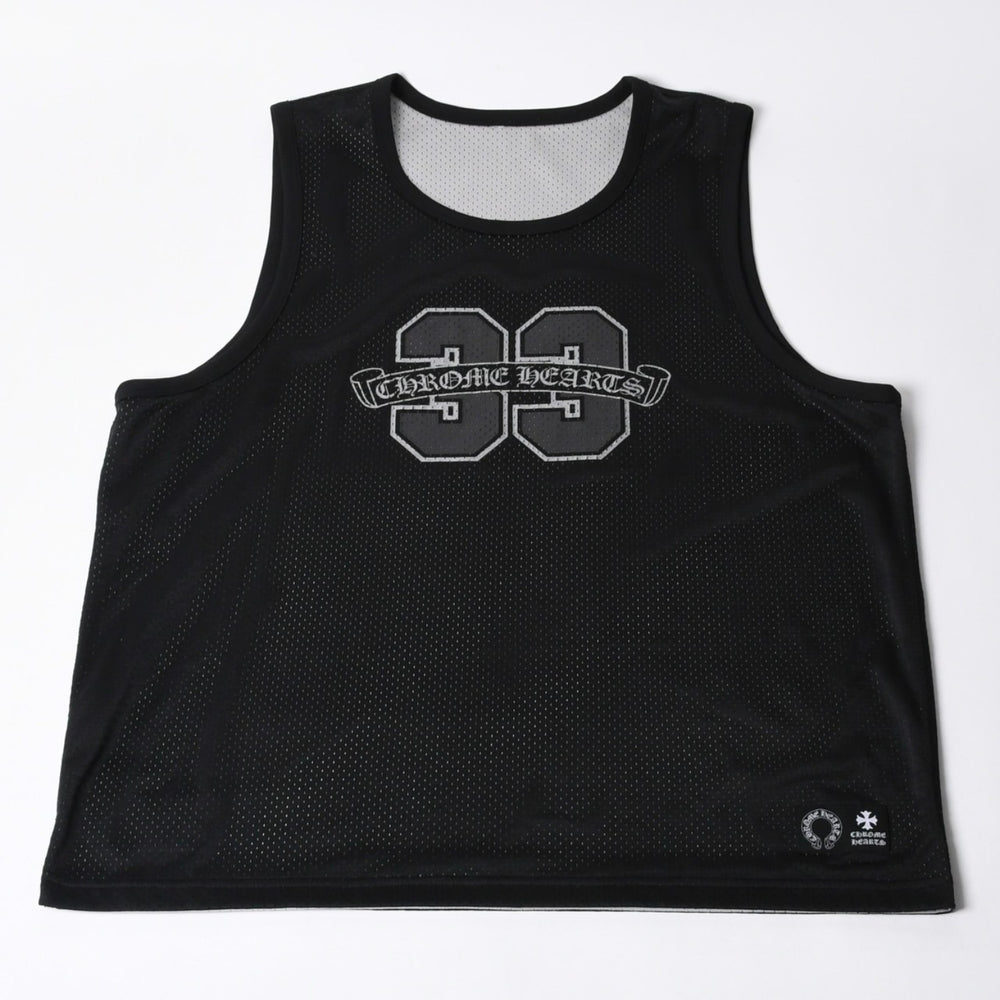 New and unused CHROME HEARTS MESH WARM UP JERSEY CH Print Mesh Reversible Tank Top Size L Used 4a000672
