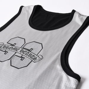 New and unused CHROME HEARTS MESH WARM UP JERSEY CH Print Mesh Reversible Tank Top Size L Used 4a000672
