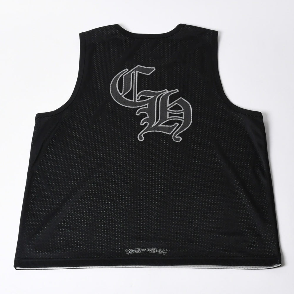 New and unused CHROME HEARTS MESH WARM UP JERSEY CH Print Mesh Reversible Tank Top Size L Used 4a000672