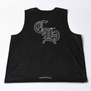 New and unused CHROME HEARTS MESH WARM UP JERSEY CH Print Mesh Reversible Tank Top Size L Used 4a000672