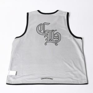 New and unused CHROME HEARTS MESH WARM UP JERSEY CH Print Mesh Reversible Tank Top Size L Used 4a000672