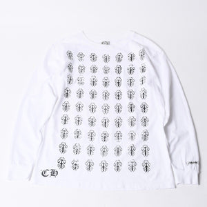 CHROME HEARTS クロムハーツ ヴィンダガー ロングTシャツ サイズM ホワイト コットン 美品 中古 4a000674