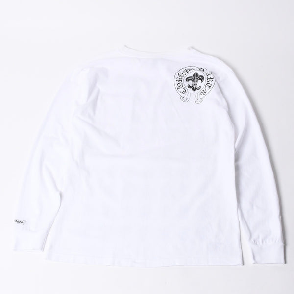 CHROME HEARTS クロムハーツ ヴィンダガー ロングTシャツ サイズM ホワイト コットン 美品 中古 4a000674