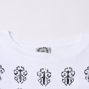 CHROME HEARTS クロムハーツ ヴィンダガー ロングTシャツ サイズM ホワイト コットン 美品 中古 4a000674