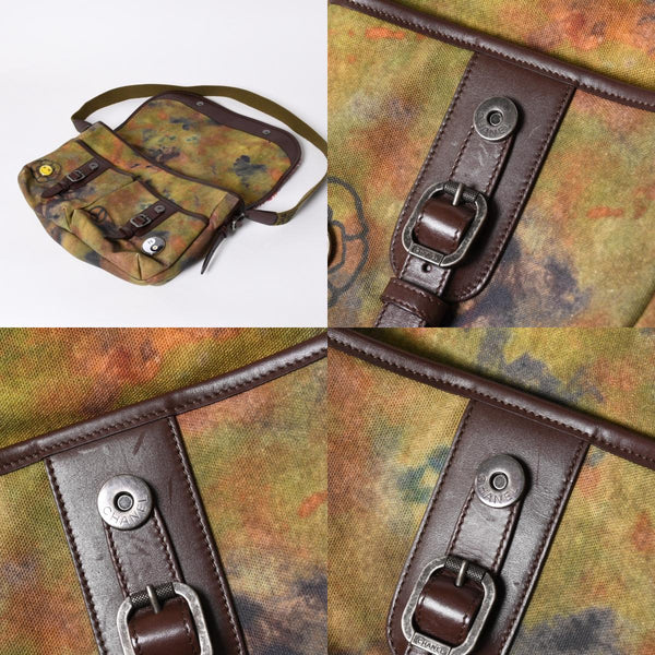 極美品 CHANEL シャネル エンブロイダリー ショルダーバッグ A92790 20番台 グラフィティ ココマーク カーキ マルチカラー 中古 4a006743