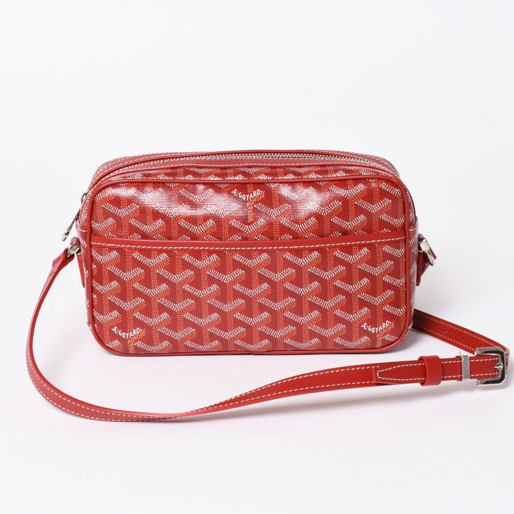 新品同様 GOYARD ゴヤール カップヴェールPM ショルダーバッグ CAPVE2PMLTY02CL02P レッド シルバー金具 美品 中古 4a006587
