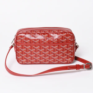 新品同様 GOYARD ゴヤール カップヴェールPM ショルダーバッグ CAPVE2PMLTY02CL02P レッド シルバー金具 美品 中古 4a006587