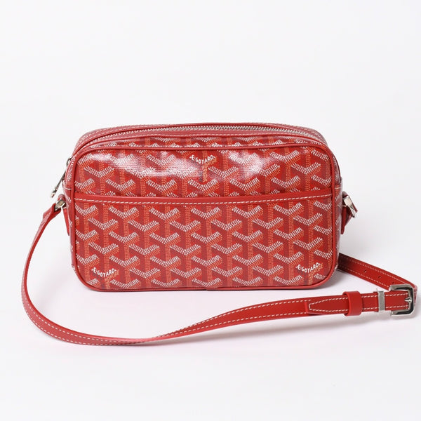 新品同様 GOYARD ゴヤール カップヴェールPM ショルダーバッグ CAPVE2PMLTY02CL02P レッド シルバー金具 美品 中古 4a006587