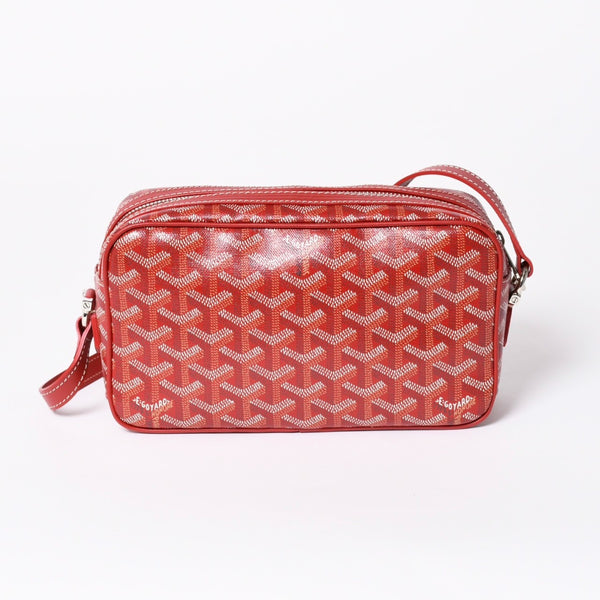 新品同様 GOYARD ゴヤール カップヴェールPM ショルダーバッグ CAPVE2PMLTY02CL02P レッド シルバー金具 美品 中古 4a006587