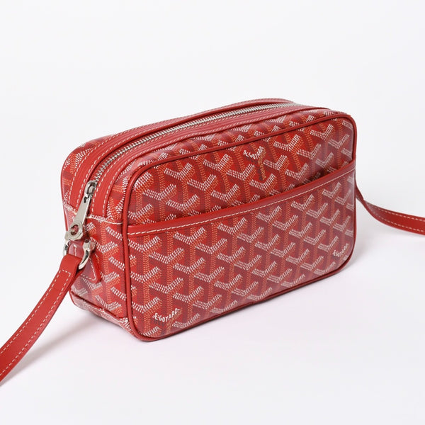 新品同様 GOYARD ゴヤール カップヴェールPM ショルダーバッグ CAPVE2PMLTY02CL02P レッド シルバー金具 美品 中古 4a006587