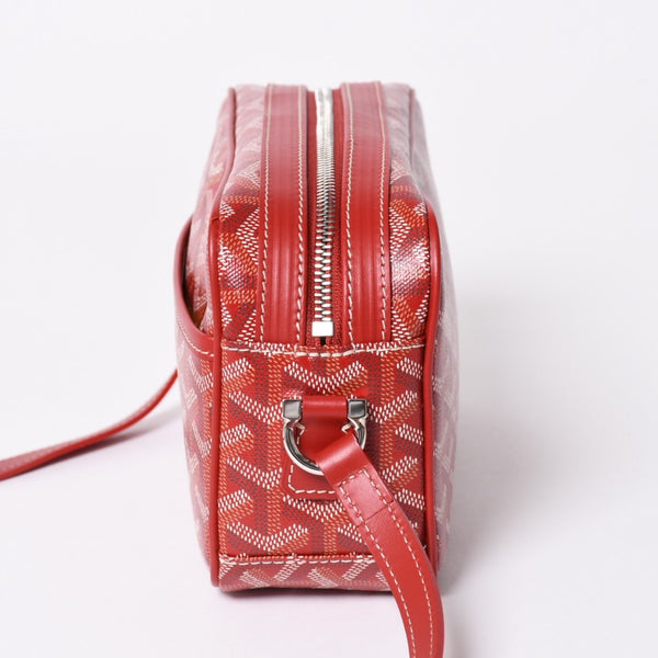 新品同様 GOYARD ゴヤール カップヴェールPM ショルダーバッグ CAPVE2PMLTY02CL02P レッド シルバー金具 美品 中古 4a006587