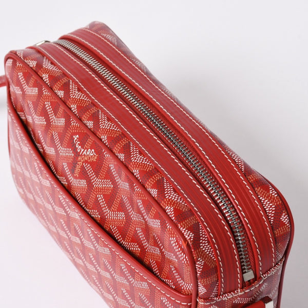 新品同様 GOYARD ゴヤール カップヴェールPM ショルダーバッグ CAPVE2PMLTY02CL02P レッド シルバー金具 美品 中古 4a006587