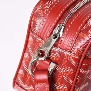 新品同様 GOYARD ゴヤール カップヴェールPM ショルダーバッグ CAPVE2PMLTY02CL02P レッド シルバー金具 美品 中古 4a006587