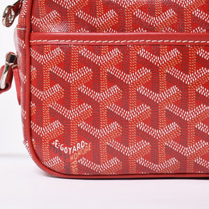 新品同様 GOYARD ゴヤール カップヴェールPM ショルダーバッグ CAPVE2PMLTY02CL02P レッド シルバー金具 美品 中古 4a006587