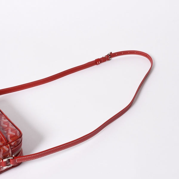 新品同様 GOYARD ゴヤール カップヴェールPM ショルダーバッグ CAPVE2PMLTY02CL02P レッド シルバー金具 美品 中古 4a006587