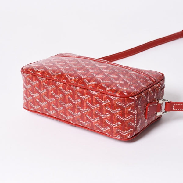 新品同様 GOYARD ゴヤール カップヴェールPM ショルダーバッグ CAPVE2PMLTY02CL02P レッド シルバー金具 美品 中古 4a006587