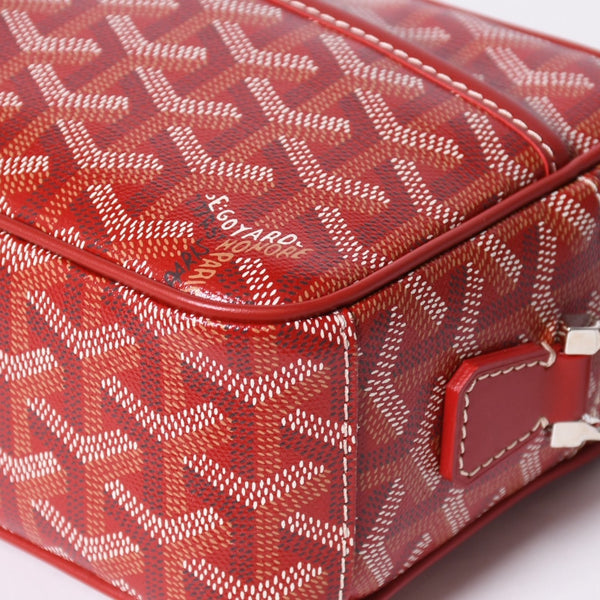 新品同様 GOYARD ゴヤール カップヴェールPM ショルダーバッグ CAPVE2PMLTY02CL02P レッド シルバー金具 美品 中古 4a006587