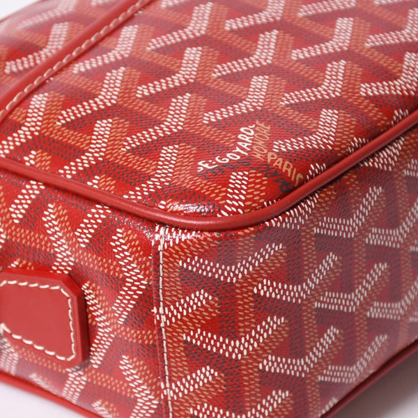 新品同様 GOYARD ゴヤール カップヴェールPM ショルダーバッグ CAPVE2PMLTY02CL02P レッド シルバー金具 美品 中古 4a006587