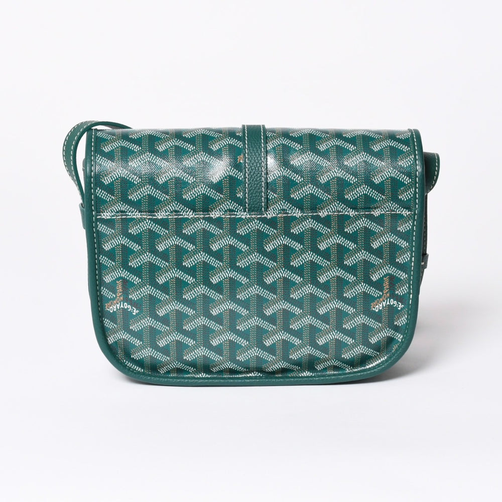 新品同様 GOYARD ゴヤール BELVEDERE PM ベルヴェデーレPM ショルダーバッグ BELVE3PMLTY09CG09P グリーン レザー PVC 中古 4a006588