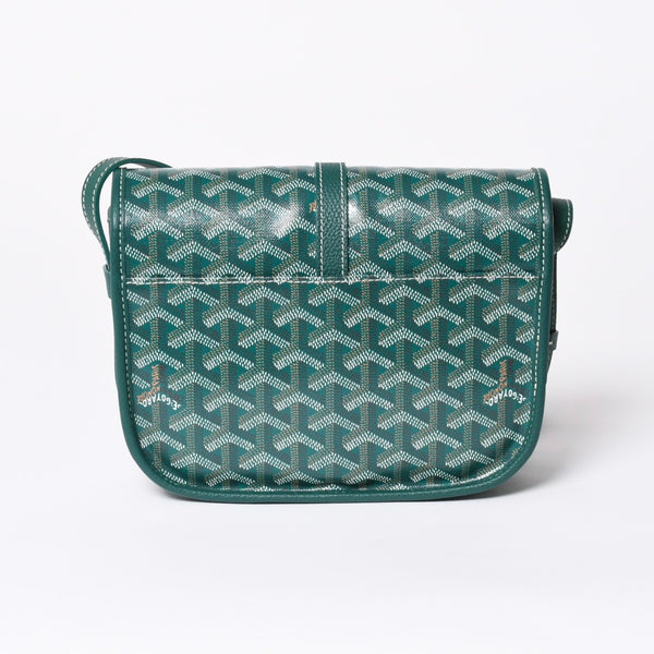 新品同様 GOYARD ゴヤール BELVEDERE PM ベルヴェデーレPM ショルダーバッグ BELVE3PMLTY09CG09P グリーン レザー PVC 中古 4a006588