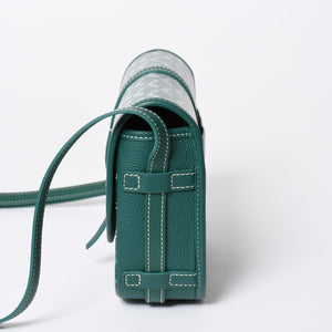 新品同様 GOYARD ゴヤール BELVEDERE PM ベルヴェデーレPM ショルダーバッグ BELVE3PMLTY09CG09P グリーン レザー PVC 中古 4a006588