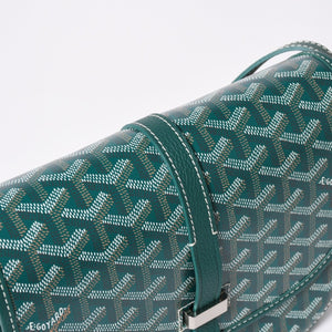 新品同様 GOYARD ゴヤール BELVEDERE PM ベルヴェデーレPM ショルダーバッグ BELVE3PMLTY09CG09P グリーン レザー PVC 中古 4a006588