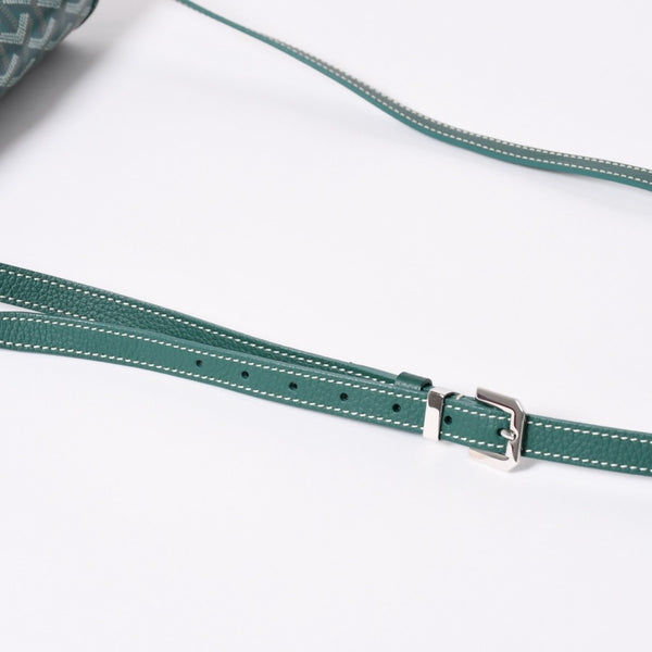 新品同様 GOYARD ゴヤール BELVEDERE PM ベルヴェデーレPM ショルダーバッグ BELVE3PMLTY09CG09P グリーン レザー PVC 中古 4a006588