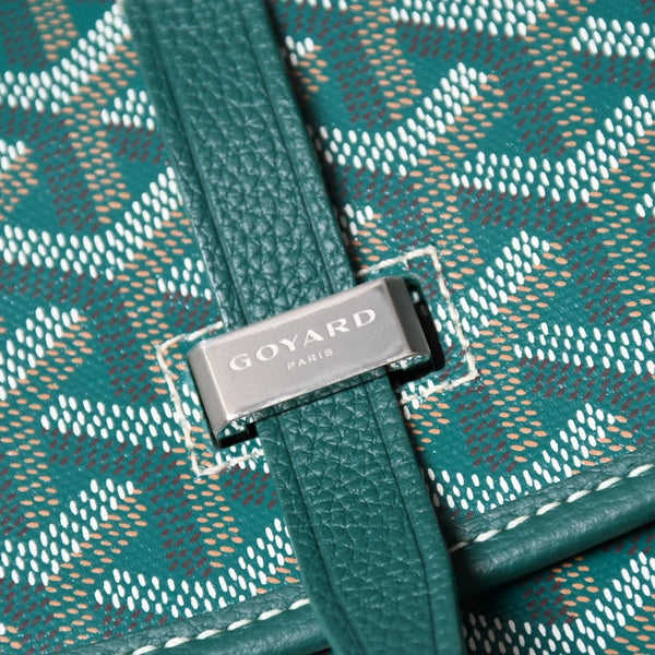 新品同様 GOYARD ゴヤール BELVEDERE PM ベルヴェデーレPM ショルダーバッグ BELVE3PMLTY09CG09P グリーン レザー PVC 中古 4a006588