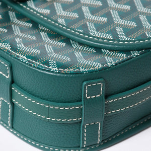 新品同様 GOYARD ゴヤール BELVEDERE PM ベルヴェデーレPM ショルダーバッグ BELVE3PMLTY09CG09P グリーン レザー PVC 中古 4a006588