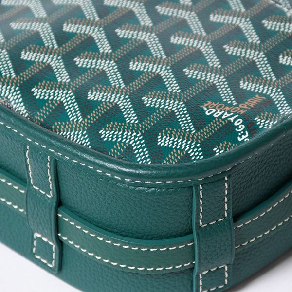 新品同様 GOYARD ゴヤール BELVEDERE PM ベルヴェデーレPM ショルダーバッグ BELVE3PMLTY09CG09P グリーン レザー PVC 中古 4a006588