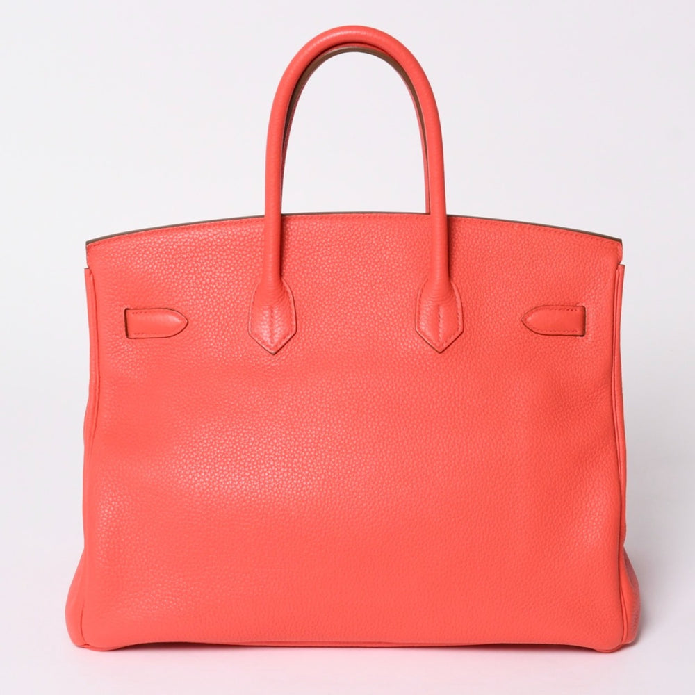 極美品 HERMES エルメス BIRKIN バーキン35 ローズジャイプール トリヨンクレマンス シルバー金具 ◻︎R刻印 ハンドバッグ 中古 4a006744