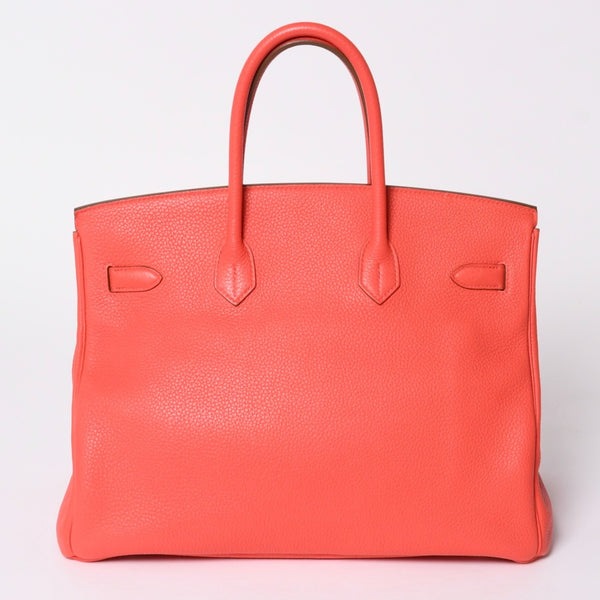 極美品 HERMES エルメス BIRKIN バーキン35 ローズジャイプール トリヨンクレマンス シルバー金具 ◻︎R刻印 ハンドバッグ 中古 4a006744