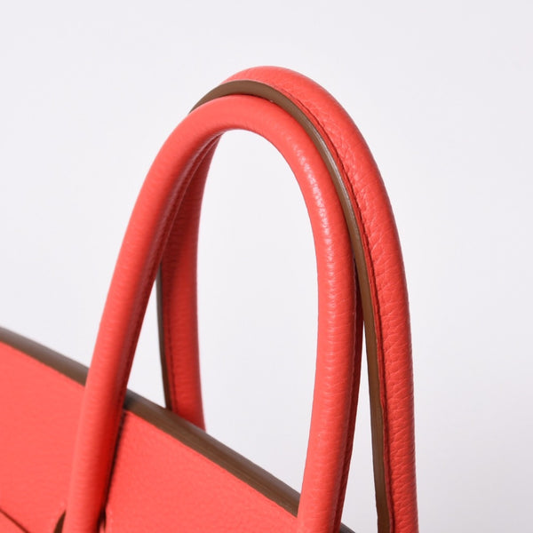 極美品 HERMES エルメス BIRKIN バーキン35 ローズジャイプール トリヨンクレマンス シルバー金具 ◻︎R刻印 ハンドバッグ 中古 4a006744