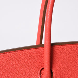 極美品 HERMES エルメス BIRKIN バーキン35 ローズジャイプール トリヨンクレマンス シルバー金具 ◻︎R刻印 ハンドバッグ 中古 4a006744