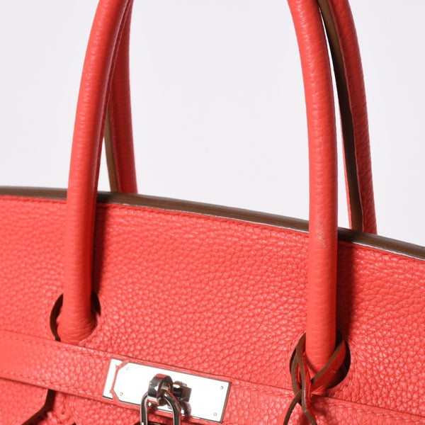 極美品 HERMES エルメス BIRKIN バーキン35 ローズジャイプール トリヨンクレマンス シルバー金具 ◻︎R刻印 ハンドバッグ 中古 4a006744