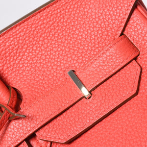 極美品 HERMES エルメス BIRKIN バーキン35 ローズジャイプール トリヨンクレマンス シルバー金具 ◻︎R刻印 ハンドバッグ 中古 4a006744