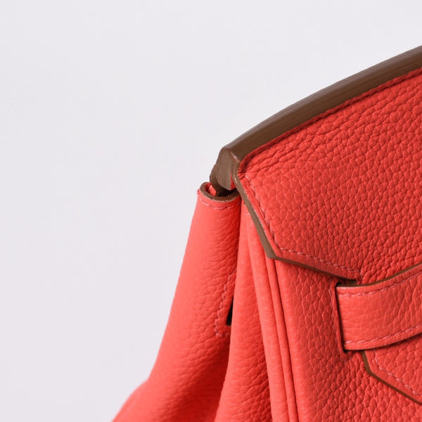 極美品 HERMES エルメス BIRKIN バーキン35 ローズジャイプール トリヨンクレマンス シルバー金具 ◻︎R刻印 ハンドバッグ 中古 4a006744
