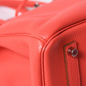 極美品 HERMES エルメス BIRKIN バーキン35 ローズジャイプール トリヨンクレマンス シルバー金具 ◻︎R刻印 ハンドバッグ 中古 4a006744