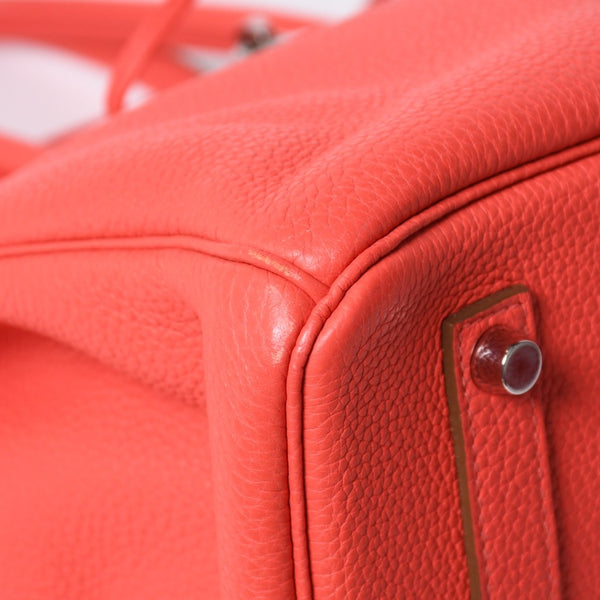 極美品 HERMES エルメス BIRKIN バーキン35 ローズジャイプール トリヨンクレマンス シルバー金具 ◻︎R刻印 ハンドバッグ 中古 4a006744