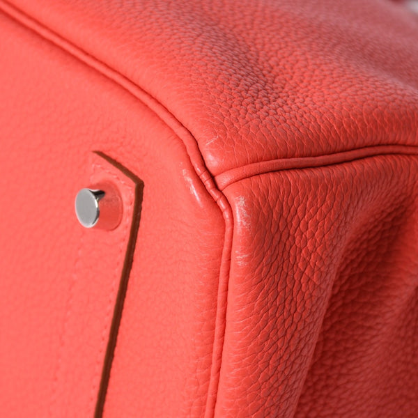 極美品 HERMES エルメス BIRKIN バーキン35 ローズジャイプール トリヨンクレマンス シルバー金具 ◻︎R刻印 ハンドバッグ 中古 4a006744