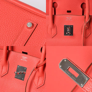 極美品 HERMES エルメス BIRKIN バーキン35 ローズジャイプール トリヨンクレマンス シルバー金具 ◻︎R刻印 ハンドバッグ 中古 4a006744