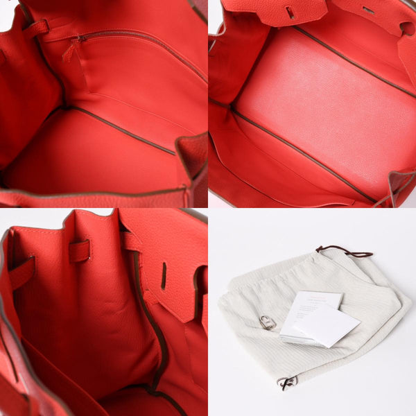 極美品 HERMES エルメス BIRKIN バーキン35 ローズジャイプール トリヨンクレマンス シルバー金具 ◻︎R刻印 ハンドバッグ 中古 4a006744